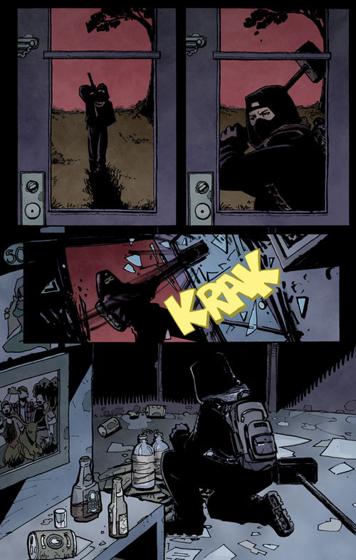 From Issue 1 (unlettered): Damon visits a known dog fighter at home.