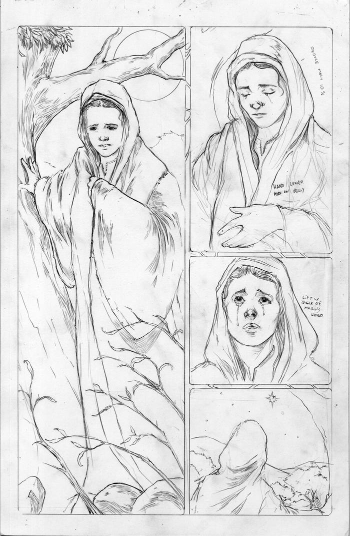 Roughs from the new "Mary Alone" scene
