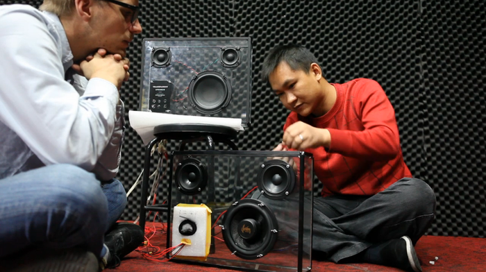 Testing different drivers in the studio.