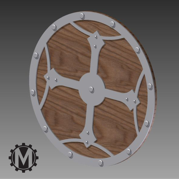 Here is the trivit - we started with a Viking shield concept and added our own flair. P.S. A trivit is like a coster for pans!