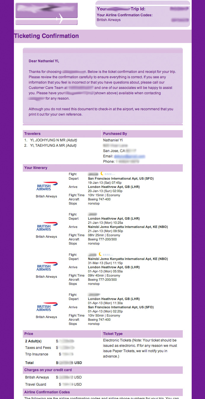 Here's proof of the flight! Now that everyone knows the flight times and places, you're welcome to join!