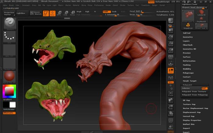 Giant Serpent being modeled