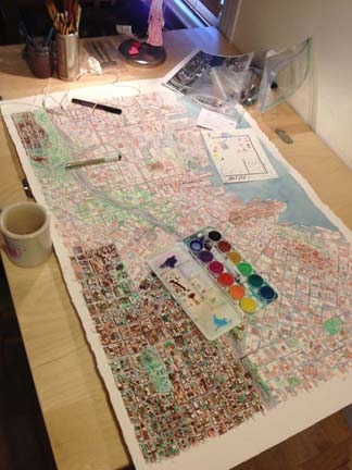 The original in progress