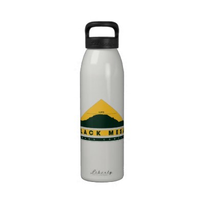 Water bottle. BPA-free, made from recycled aluminum.