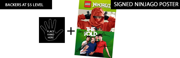 signed digital poster for Ninjago, featuring us (available to all backers $5+)
