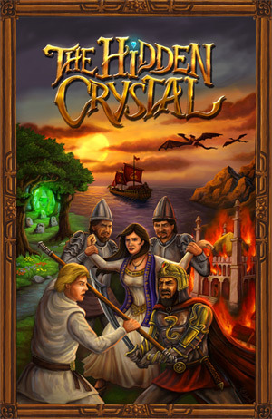 11.25" x 17.3" glossy poster print of The Hidden Crystal front cover art