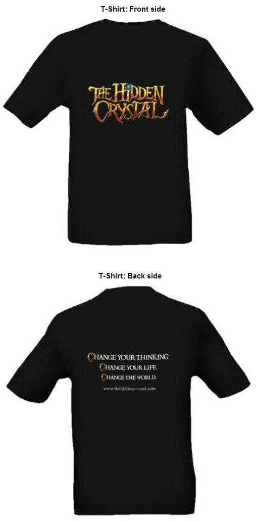 Front and back of t-shirt. Available in men, women, and child size.