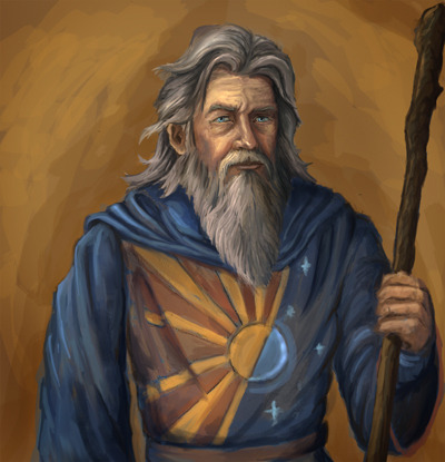 Printed 12"x13" portrait of the wizard Joran