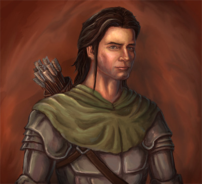 Printed 12"x13" portrait of Samson the knight