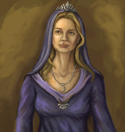 Printed 12"x13" portrait of the High Priestess