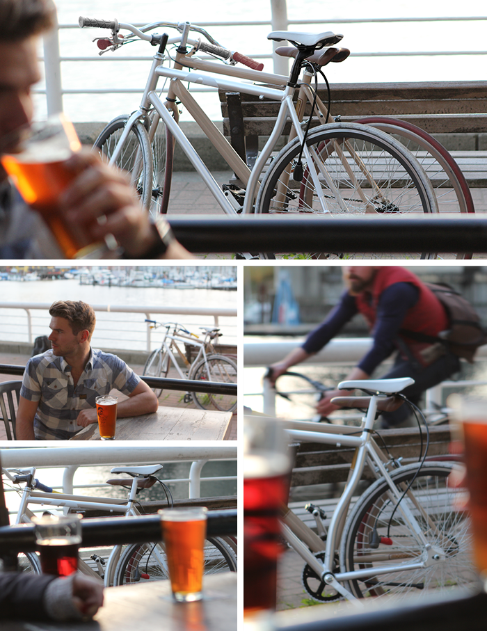 Popping in at the pub after a Sunday ride in the sunshine.