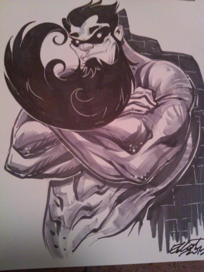 Facebeast fan art will also be featured in the book! Artwork by Elliot Fernandez!