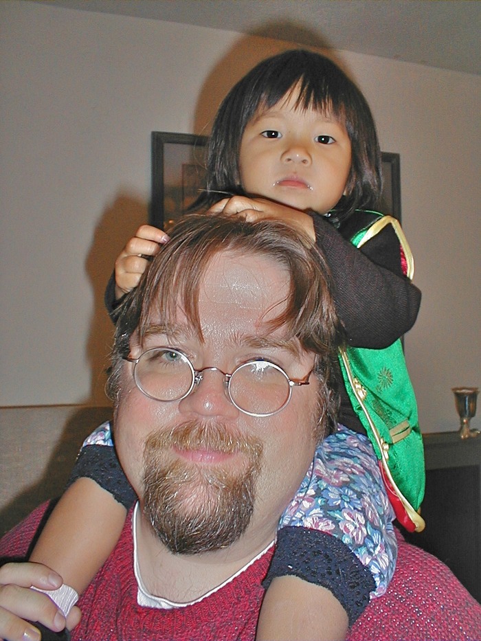 Jay and baby Bronwyn - December 1999