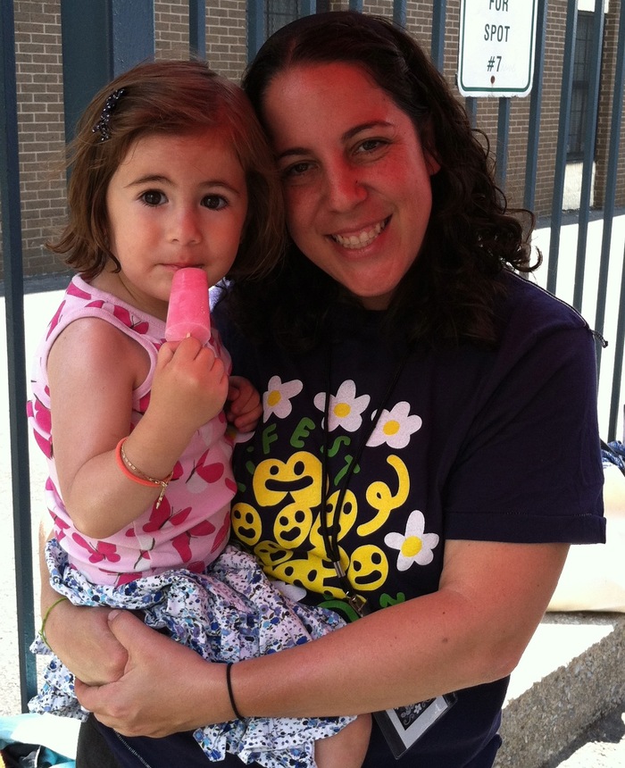 A dear friend enjoying one of our mini-pops!