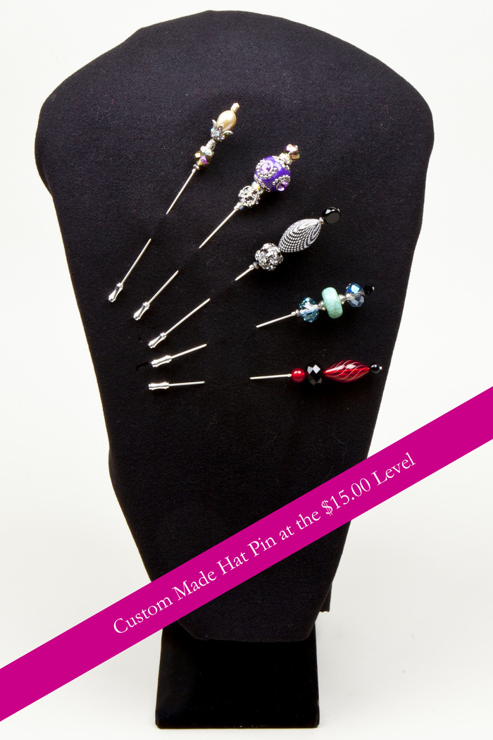 Pretty hat pins! One could be yours for $15!