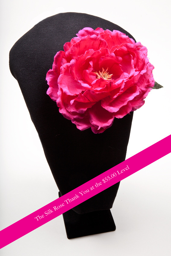 Hot pink silk rose pin... gorgeous!!