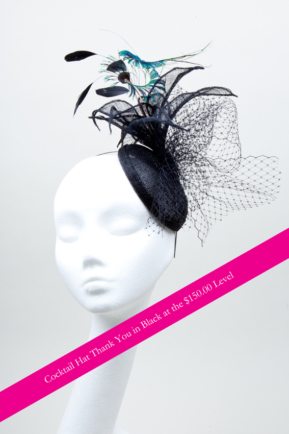 Fabulous cocktail hat in black
