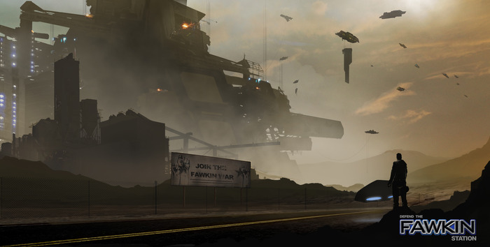 Fawkin Station under construction concept for intro cinematic.