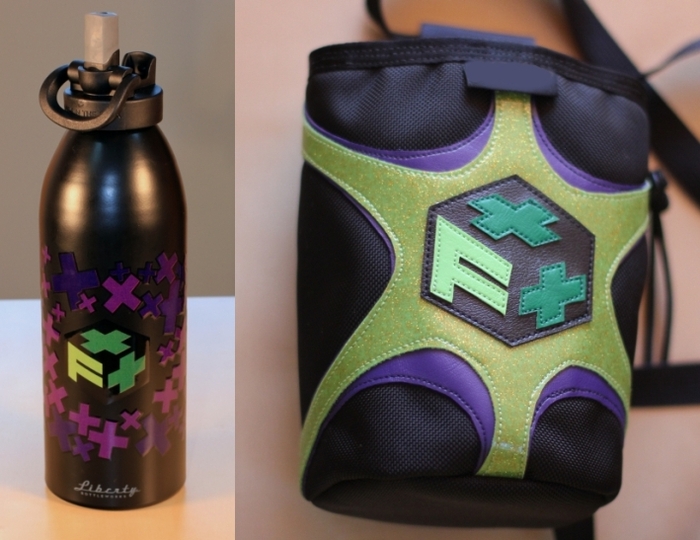 F++ Water bottle and Chalk bag