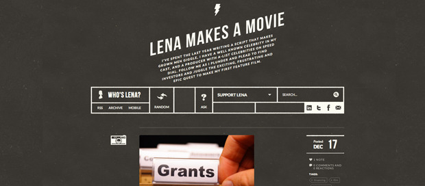 My blog, where I cover everything from learning what a "term sheet" is, to figuring out how to woo actors and get state film incentive.