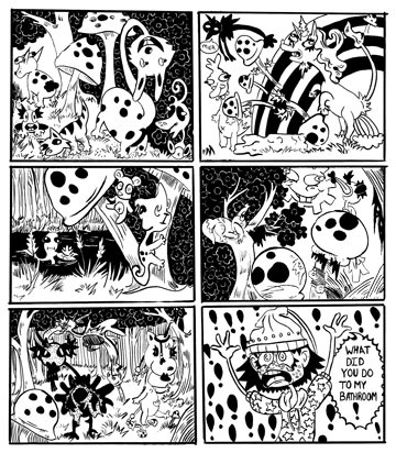 Tara Hayes: Tara enjoys to transport the viewer into a whimsical world in her children comics, with silly antics and imaginative creatures.