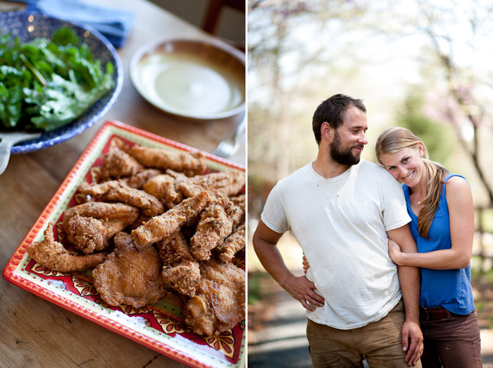 Erica and Joel, with Fried Chicken
