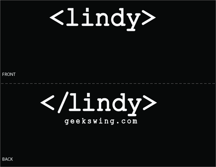 Sure, this one says lindy, but we can also do them for blues, lead, follow, and maybe others.