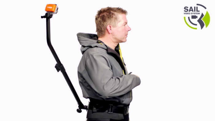 '3rd Person View' camera-mount set up for over the shoulder shot.