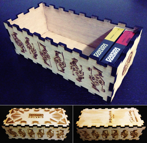 Polaris 12-Deck Wooden Box (w/ laser-engraved signature and serial number) -- Add $60 ($70 international)