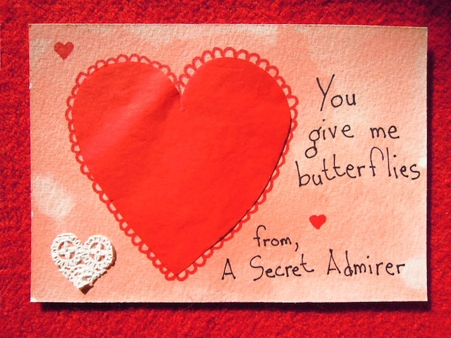 One of the Secret Admirer postcards.