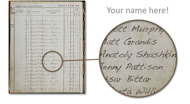 Your name can be added to the Register of Patients. This list corresponds with the actual cells available in the asylum, so you get a true "virtual" space that will exist forever!