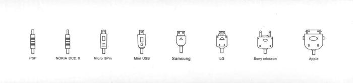 Plugs included with Universal Adaptor