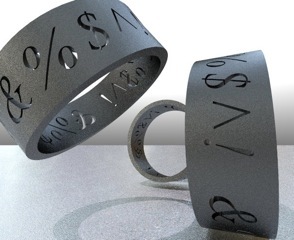 Black 3D Print Bracelet