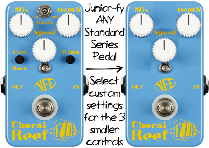 Note: "Junior-fied" standard series pedals will use hand-painted text