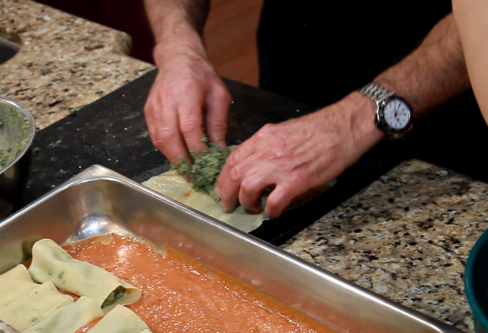 Uncle Gerald Making Manicotti
