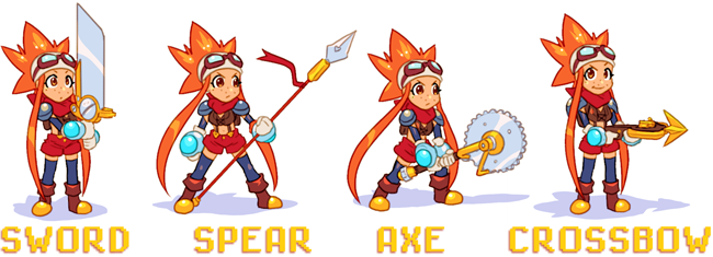The Butcherknife will provide balanced gameplay, while the Javelink adds concentrated precision to your attacks. The Pizzaxe is a power-heavy weapon, and the Megadart yields range to your combat.