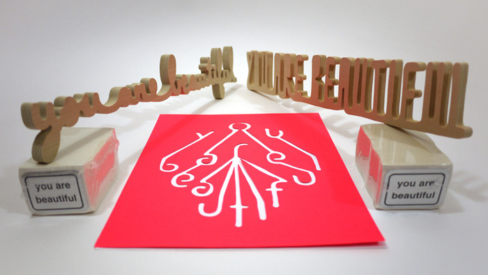 Get it all! - Both the Cursive & All Caps wood pieces, the cut paper piece, the book (not shown), and 1,000 stickers
