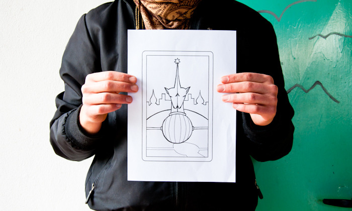 Handmade ink drawing of Primary Intùitis