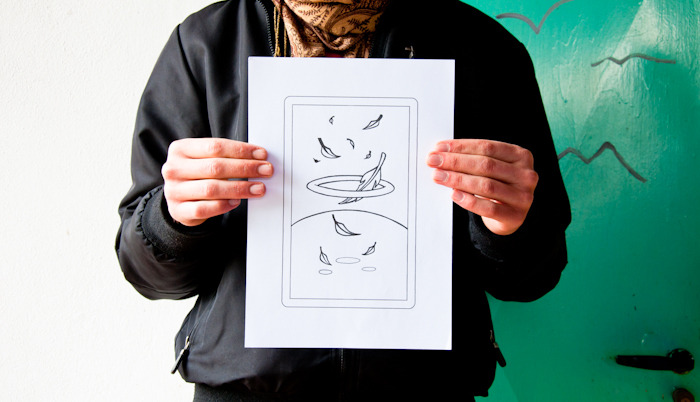 Handmade ink drawing of Primary Intùitis