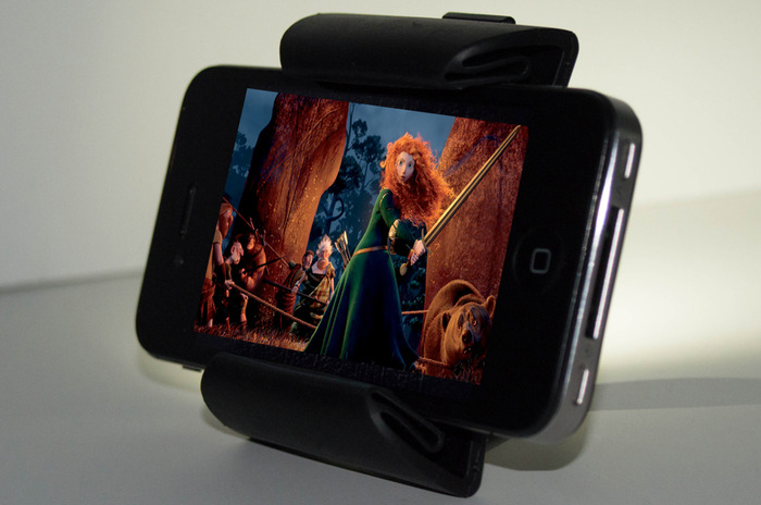 Stand it upright in landscape orientation for a widescreen movie marathon.