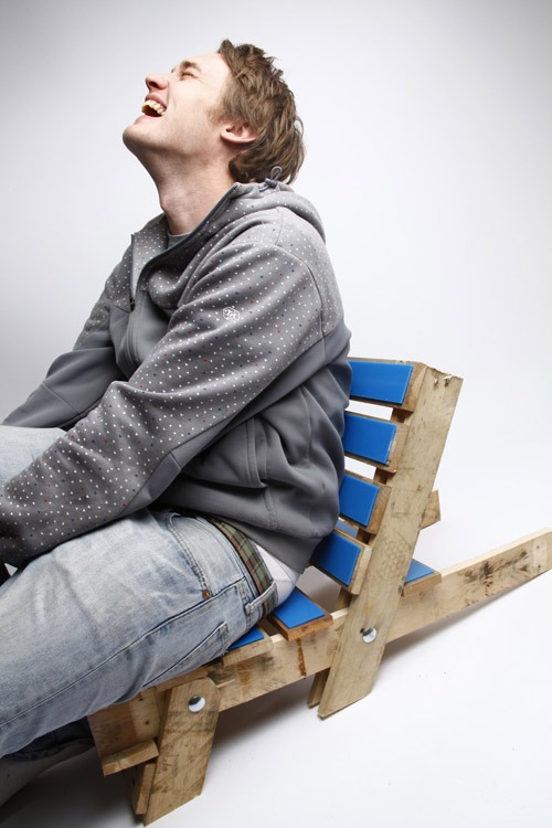 Photoshoot....an early edition of the Pallet Chair