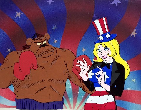 Brother Bear and Miss America from "Coonskin."