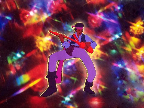 Jimi Hendrix from "American Pop."