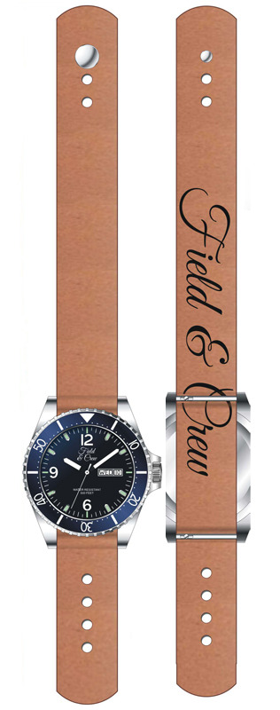 Heritage Watch with Brown Leather Stud Band (Mock Up)