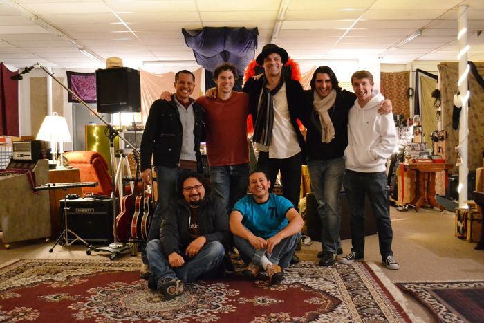 At Shangri-La Productions Studio with producer, Duane Lundy