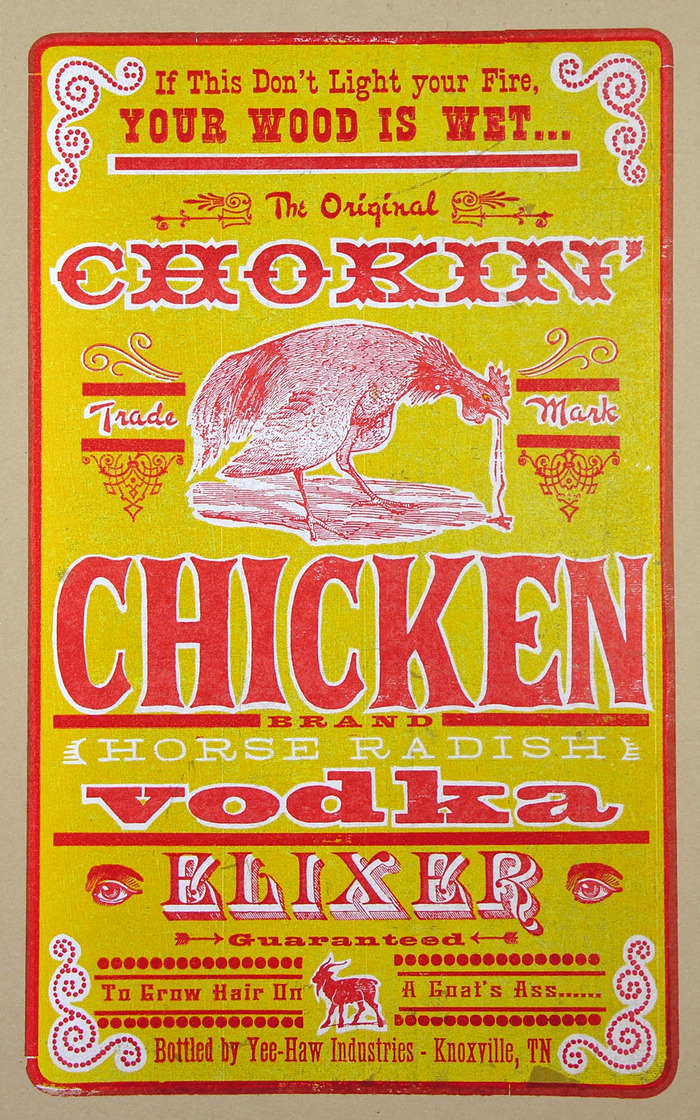 "Chokin' Chicken Vodka Elixer" $50