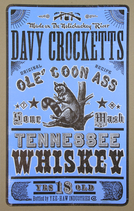 "Davy Crocketts Tennessee Whiskey" $50
