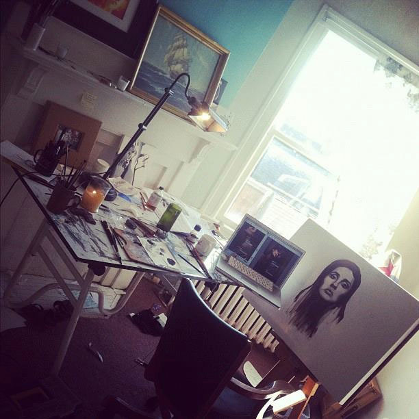 Cassie Phillips' studio in Columbus, Ohio.