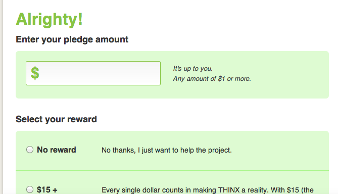 You'll have to select ONE reward, and if you have more to add...