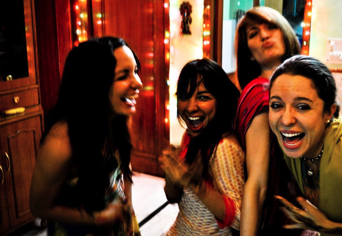 Here we are in India where we first talked about THINX! From left, Radha, Miki, our friend Heather & me!